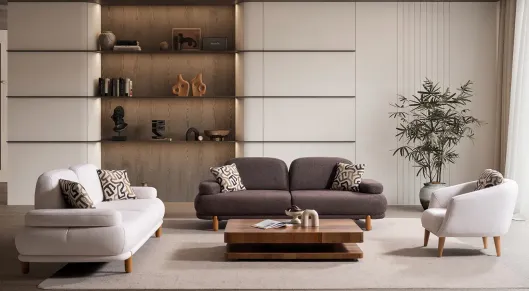 Product img 1, Puffy Ahşap Ayaklı Koltuk Takımı